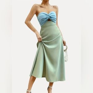 Off Shoulder Elegant Ruched Sleeveless Dress